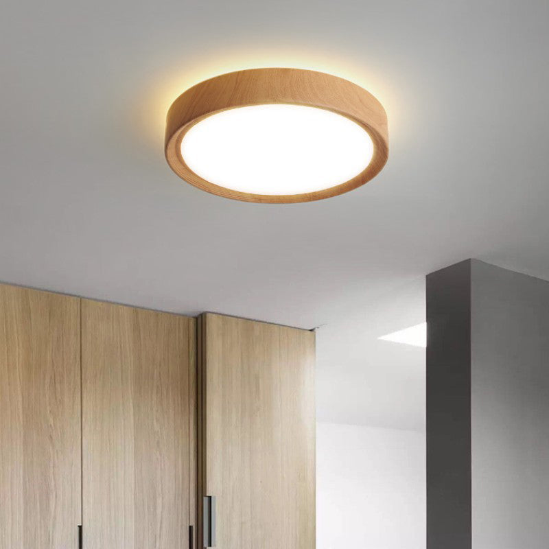 Single Modernist Beige Recessed Mount Lighting LED Ceiling Light