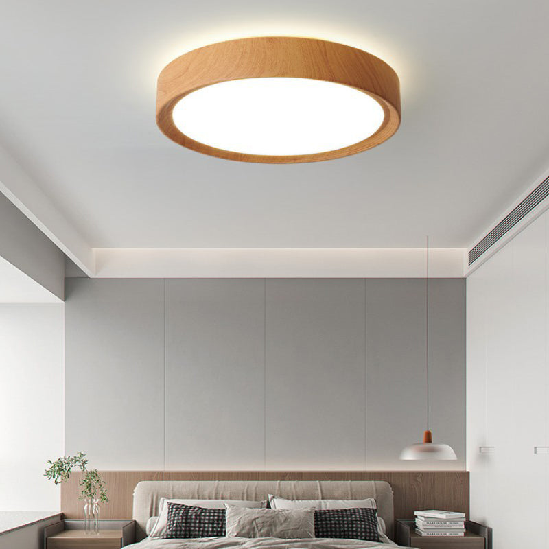 Single Modernist Beige Recessed Mount Lighting LED Ceiling Light