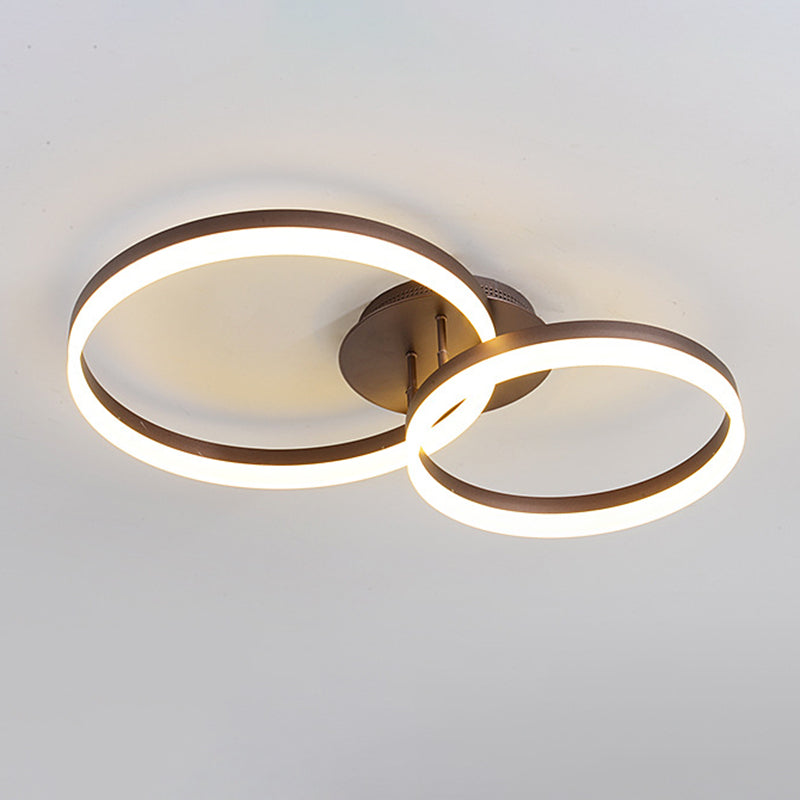 Circle Shape Modern Style Flush Mount Metal Ceiling Light for Living Room