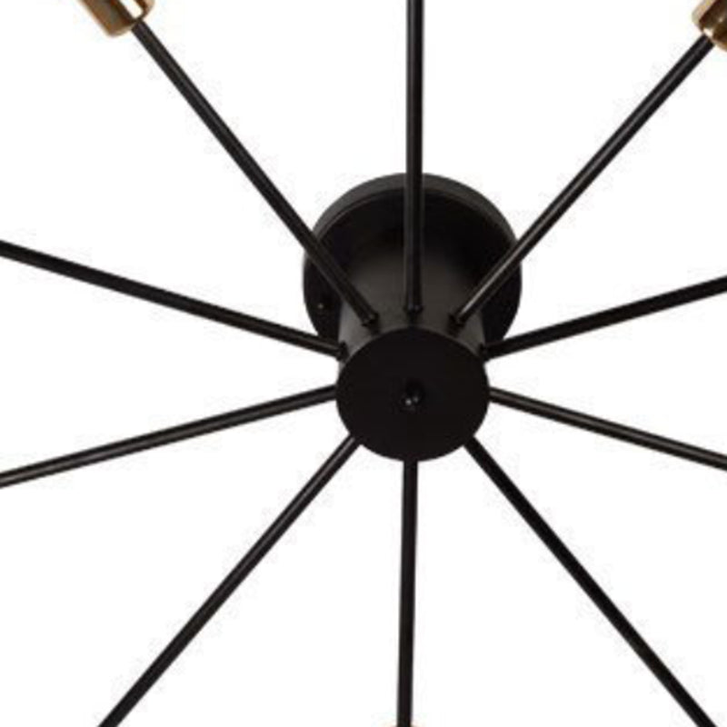 Modernism Flush Mount Lighting Black/Golden Ceiling Light for Foyer