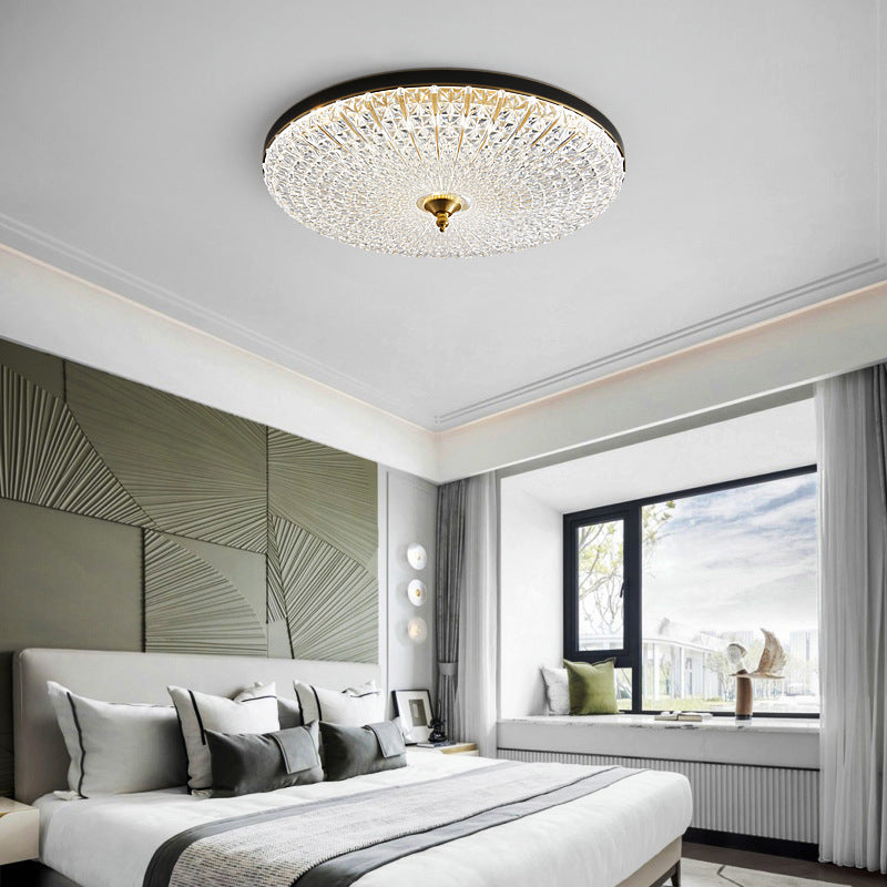 Single Modern Golden/Black Flush Mount Lighting Round LED Ceiling Light