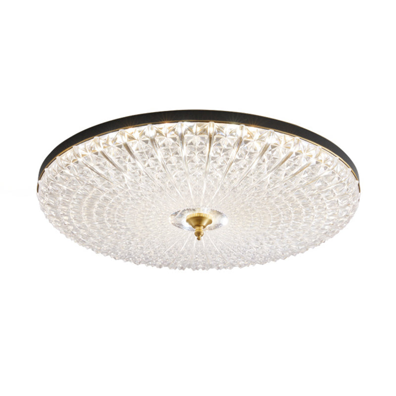 Single Modern Golden/Black Flush Mount Lighting Round LED Ceiling Light