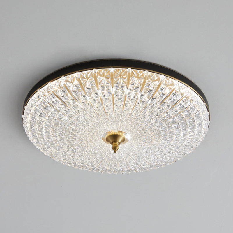 Single Modern Golden/Black Flush Mount Lighting Round LED Ceiling Light