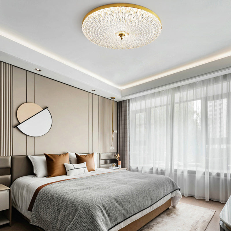 Single Modern Golden/Black Flush Mount Lighting Round LED Ceiling Light