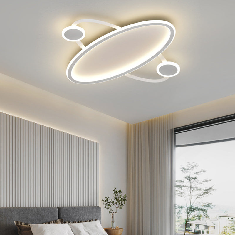 White Ceiling Light Contemporary LED Flush Mount Lighting for Foyer