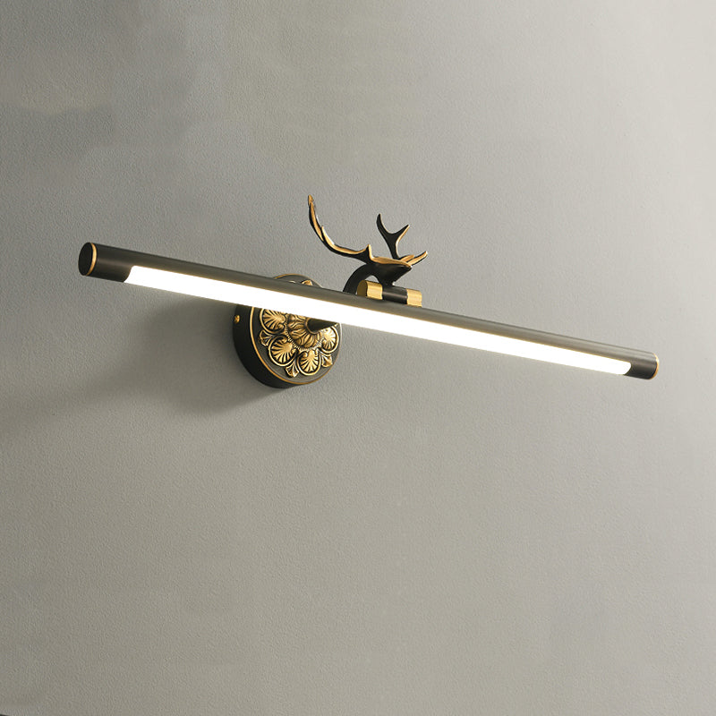 Black/Brass Single Modernism Bathroom Vanity Light LED Bath Bar