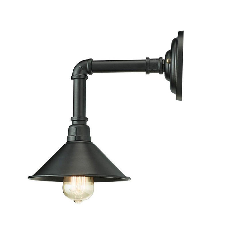 Industrial Cone Shape Wall Mount Light Fixture Sconce Lamp for Wash Room