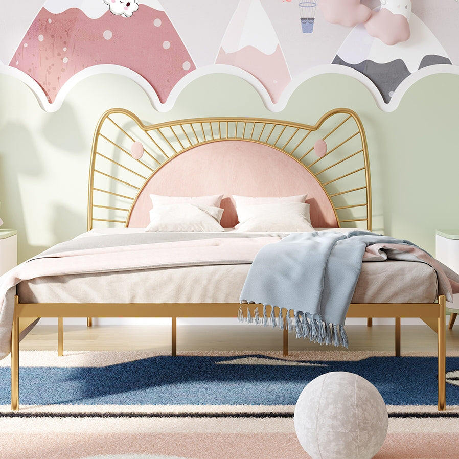 Modern Metal Standard Bed Headboard Princess Animals Theme Bed