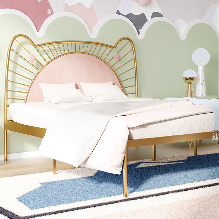 Modern Metal Standard Bed Headboard Princess Animals Theme Bed