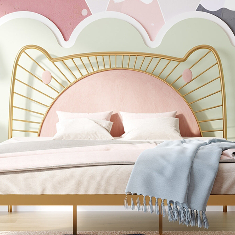 Modern Metal Standard Bed Headboard Princess Animals Theme Bed