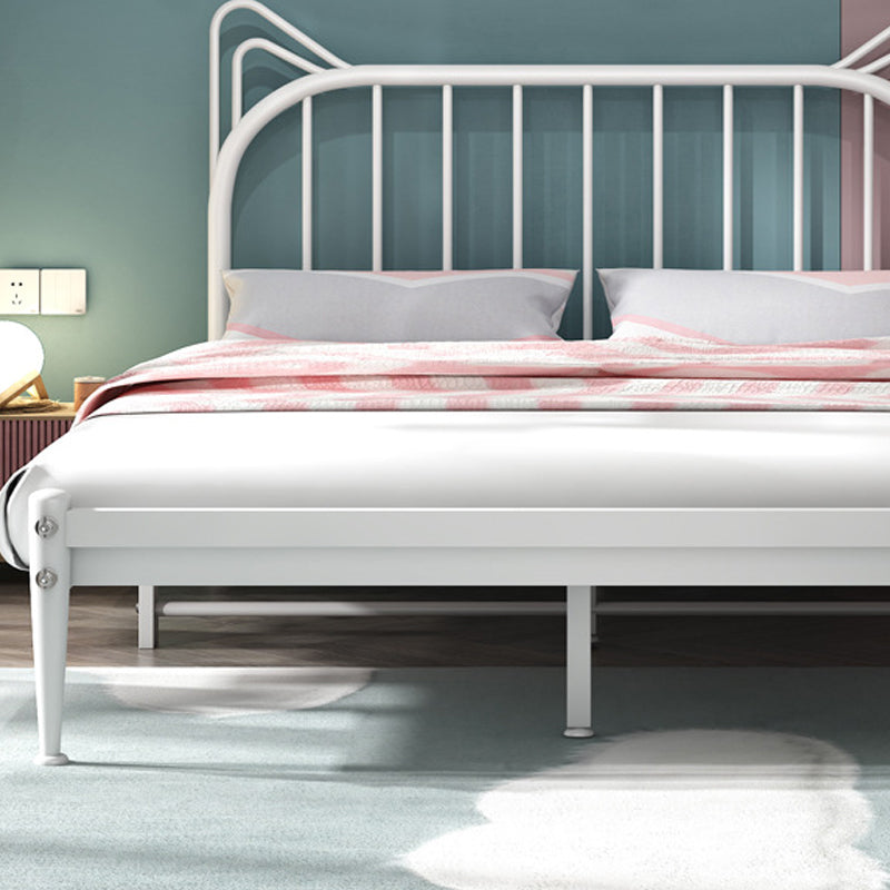 Modern Headboard Standard Bed Metal Princess Theme Open-Frame Bed