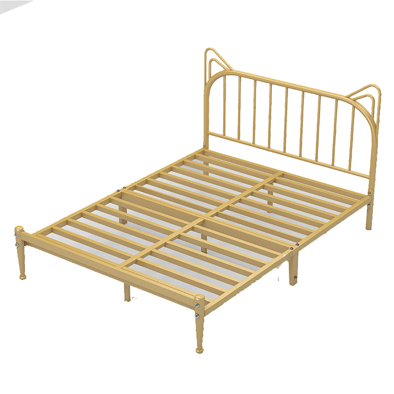 Modern Headboard Standard Bed Metal Princess Theme Open-Frame Bed