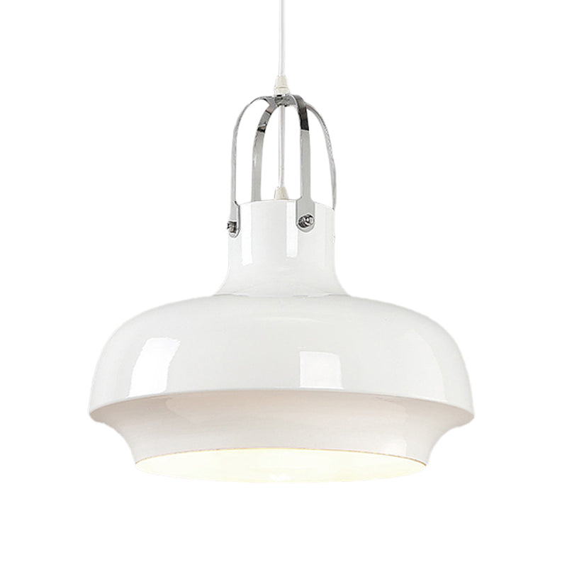 Urn drop clip a drop di urna industriale 1 testa lampada sospensione in bianco/nero, 10 "/16"/19 "W