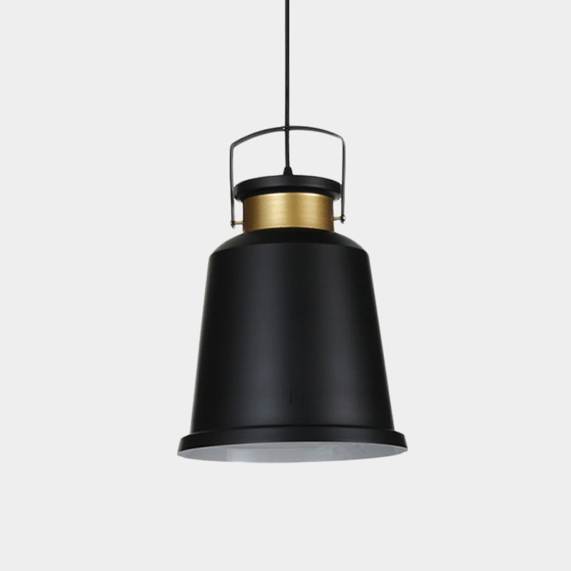 1 Bulb Bell Down Lighting Antiqued Black Finitura Black Hand Alluminio Sospeso Sospeded Lamp