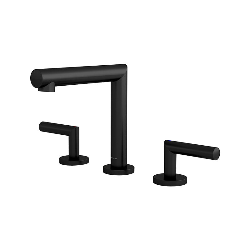 Glam 2-Handle Bathroom Sink Faucet with Low Arc Widespread Bathroom Sink Faucet