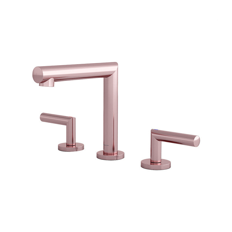 Glam 2-Handle Bathroom Sink Faucet with Low Arc Widespread Bathroom Sink Faucet