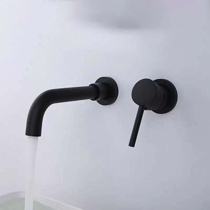 Modern 1 or 2-Handle Bathroom Sink Faucet Circular Wall Mounted Bathroom Faucet.