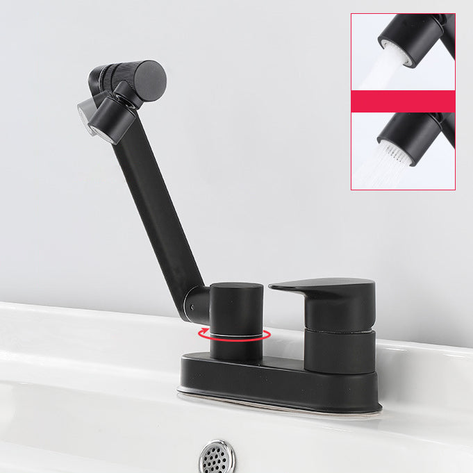 Modern 1-Handle Bathroom Sink Faucet 2 Hole Centerset Lavatory Faucet