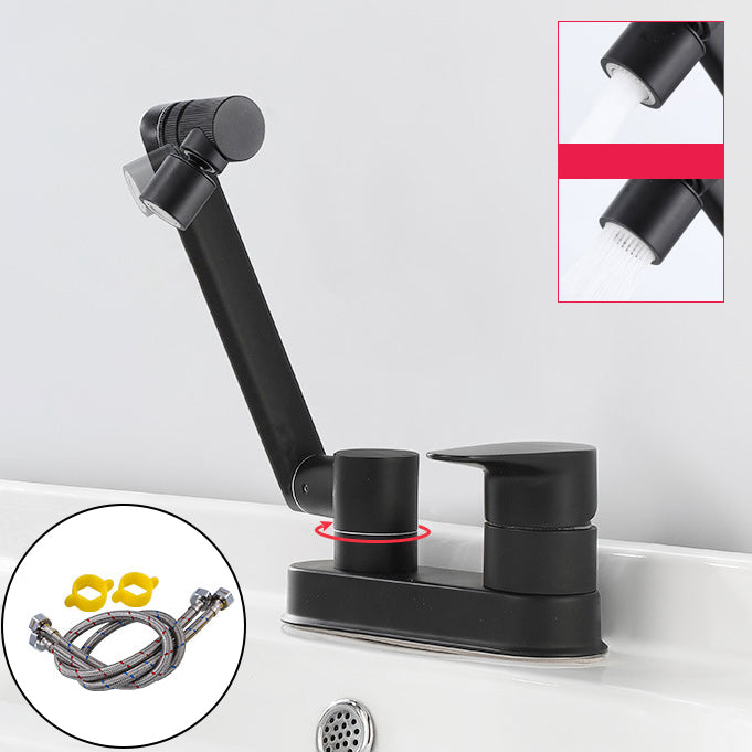 Modern 1-Handle Bathroom Sink Faucet 2 Hole Centerset Lavatory Faucet