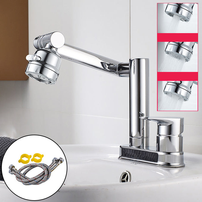 Modern 1-Handle Bathroom Sink Faucet 2 Hole Centerset Lavatory Faucet