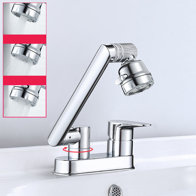 Modern 1-Handle Bathroom Sink Faucet 2 Hole Centerset Lavatory Faucet