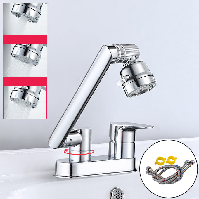 Modern 1-Handle Bathroom Sink Faucet 2 Hole Centerset Lavatory Faucet