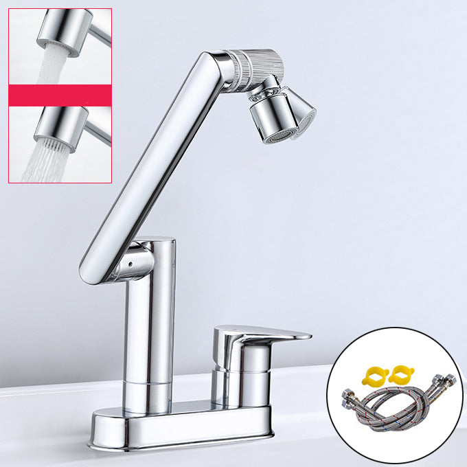 Modern 1-Handle Bathroom Sink Faucet 2 Hole Centerset Lavatory Faucet