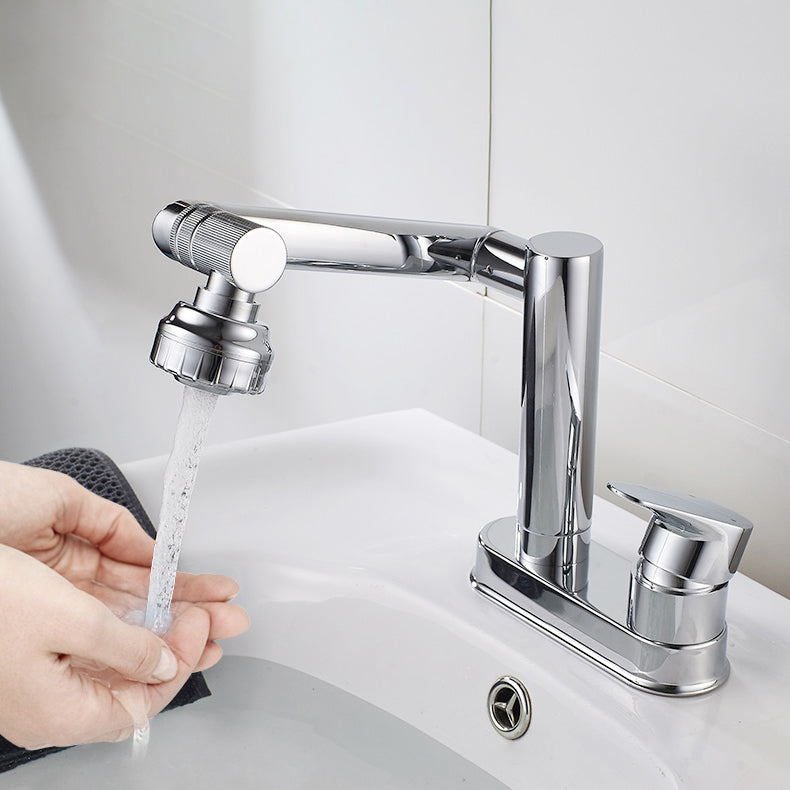 Modern 1-Handle Bathroom Sink Faucet 2 Hole Centerset Lavatory Faucet