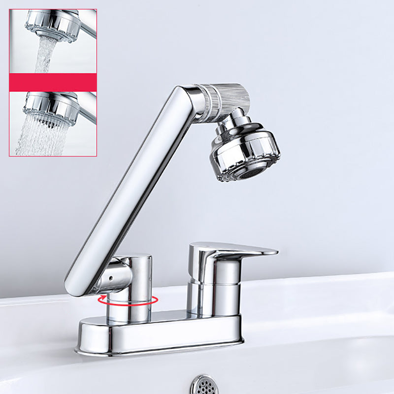 Modern 1-Handle Bathroom Sink Faucet 2 Hole Centerset Lavatory Faucet