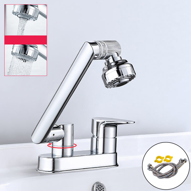 Modern 1-Handle Bathroom Sink Faucet 2 Hole Centerset Lavatory Faucet