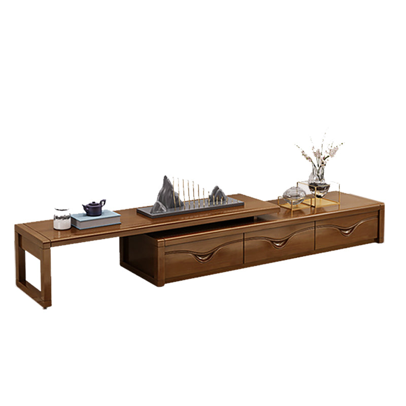 Contemporary Wood TV Console Close Storage TV Media Stand with Drawers for Living Room