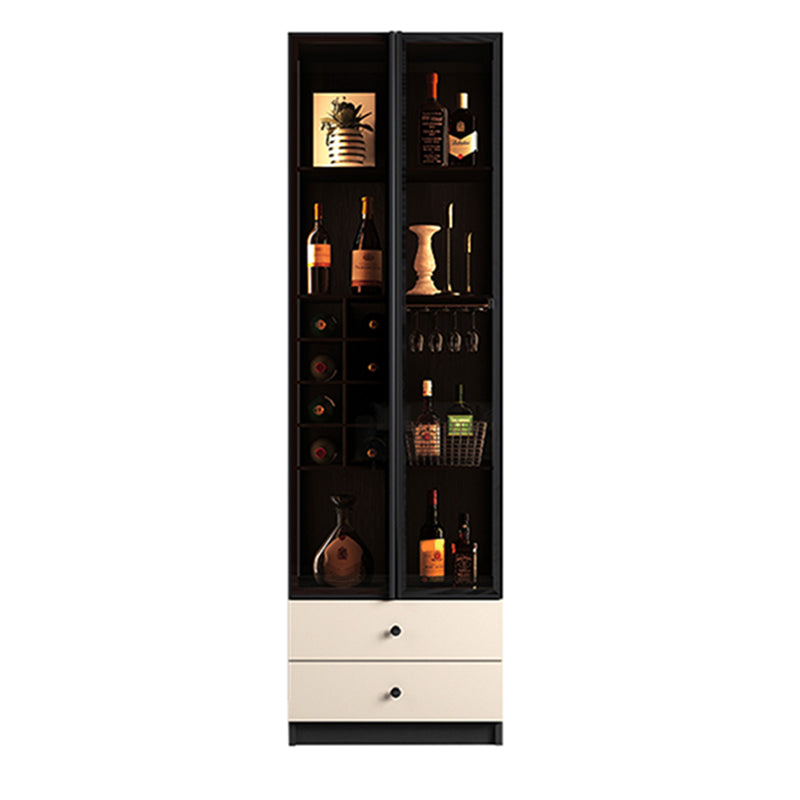 Modern Wood Display Cabinet Multi-shelf Buffet Cabinet with Doors for Dining Room