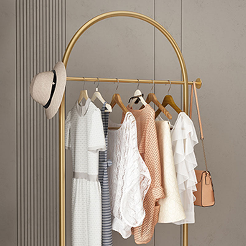 Modern Style Coat Rack Metallic Free Standing Hooks Design Coat Rack With Shelve