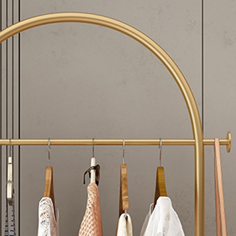 Modern Style Coat Rack Metallic Free Standing Hooks Design Coat Rack With Shelve