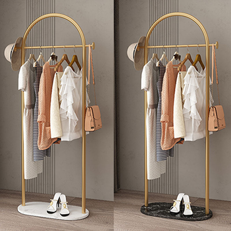 Modern Style Coat Rack Metallic Free Standing Hooks Design Coat Rack With Shelve