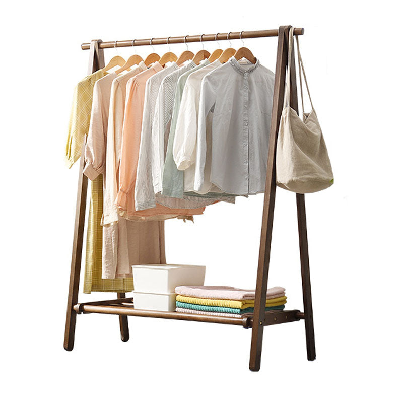 Modern Style Coat Rack Solid Wood Free Standing Coat Rack With Shelve