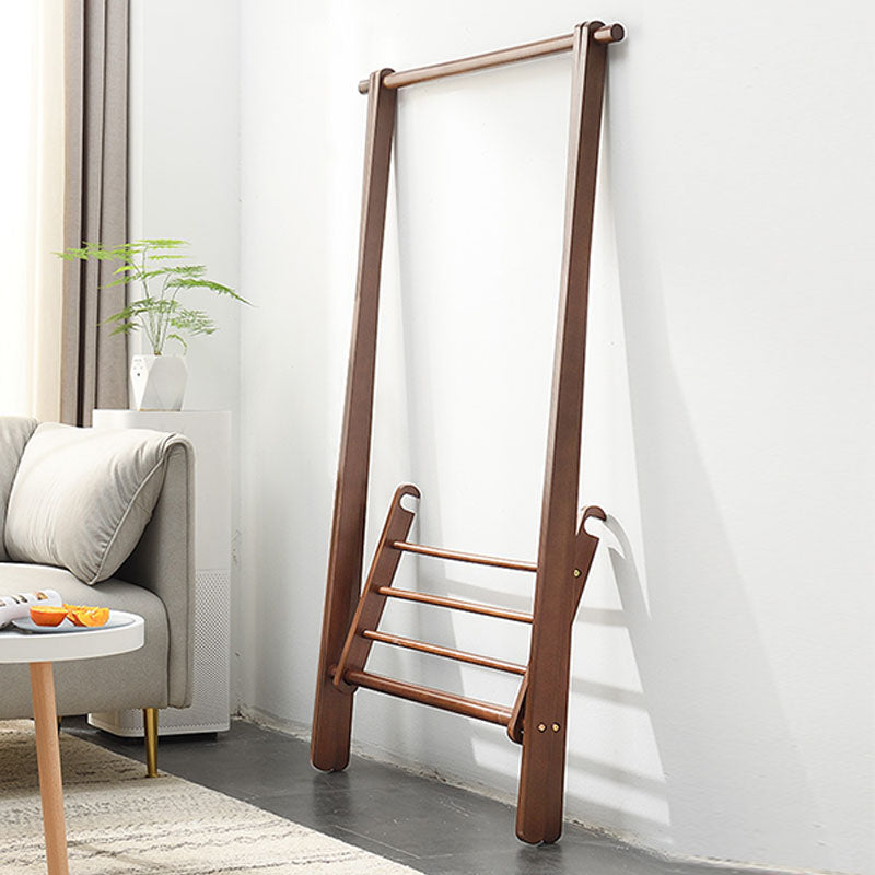 Modern Style Coat Rack Solid Wood Free Standing Coat Rack With Shelve