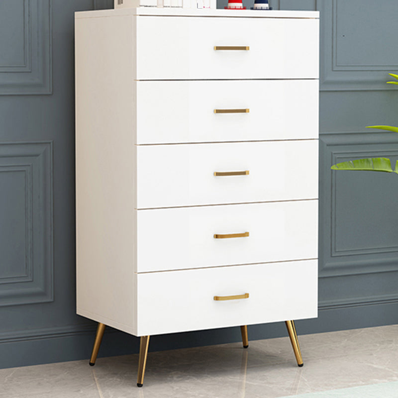 White 15.74" Wide Accent Chest Rubberwood Chest with Drawers