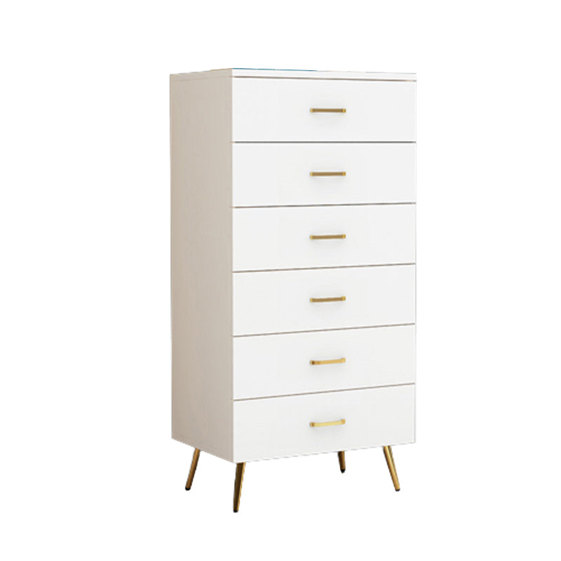 White 15.74" Wide Accent Chest Rubberwood Chest with Drawers