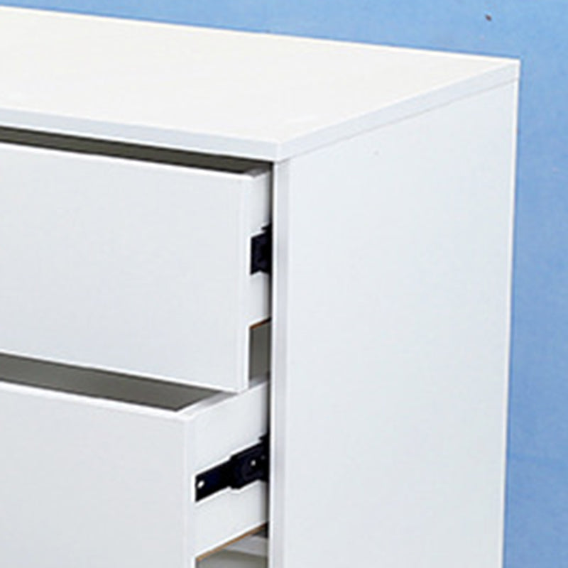 White 15.74" Wide Accent Chest Rubberwood Chest with Drawers