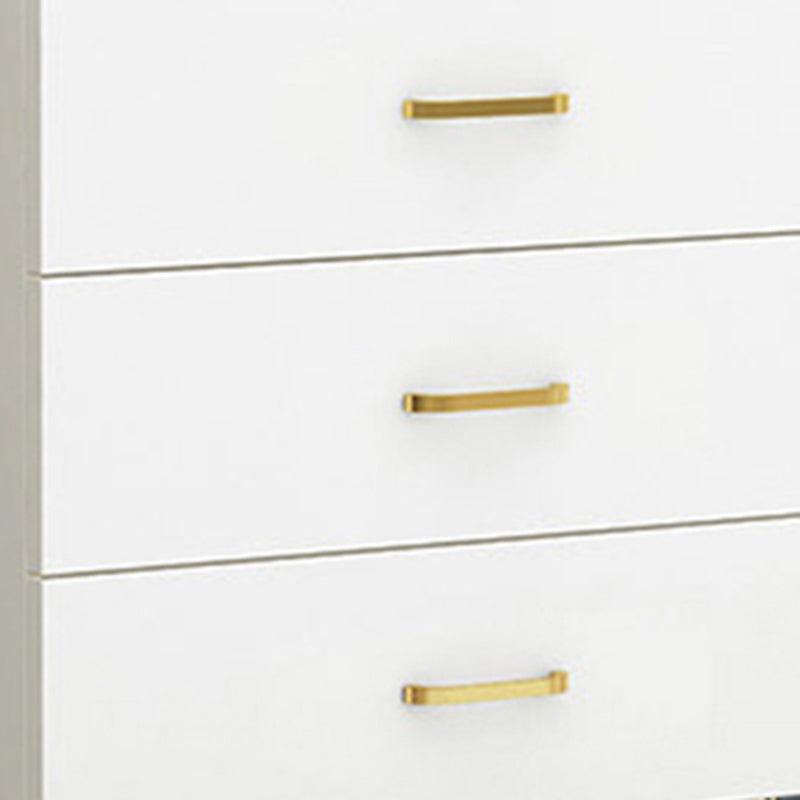 White 15.74" Wide Accent Chest Rubberwood Chest with Drawers