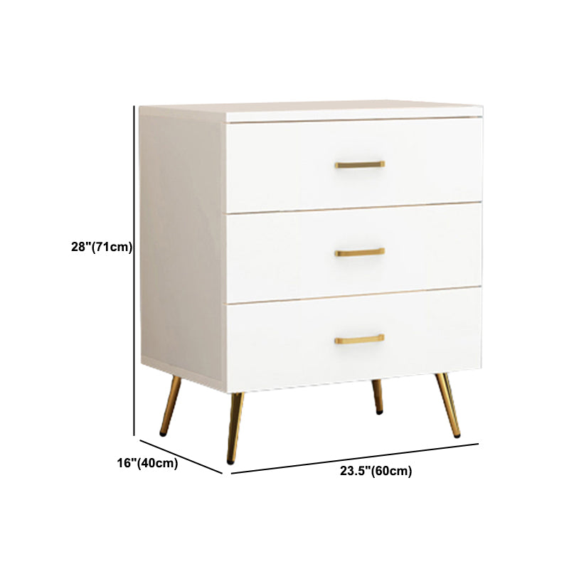 White 15.74" Wide Accent Chest Rubberwood Chest with Drawers