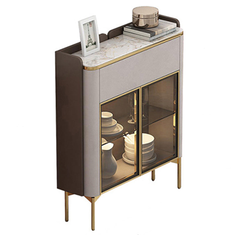 Glam Buffet Sideboard Cabinets Dining Buffet with LED Lights for Living Room