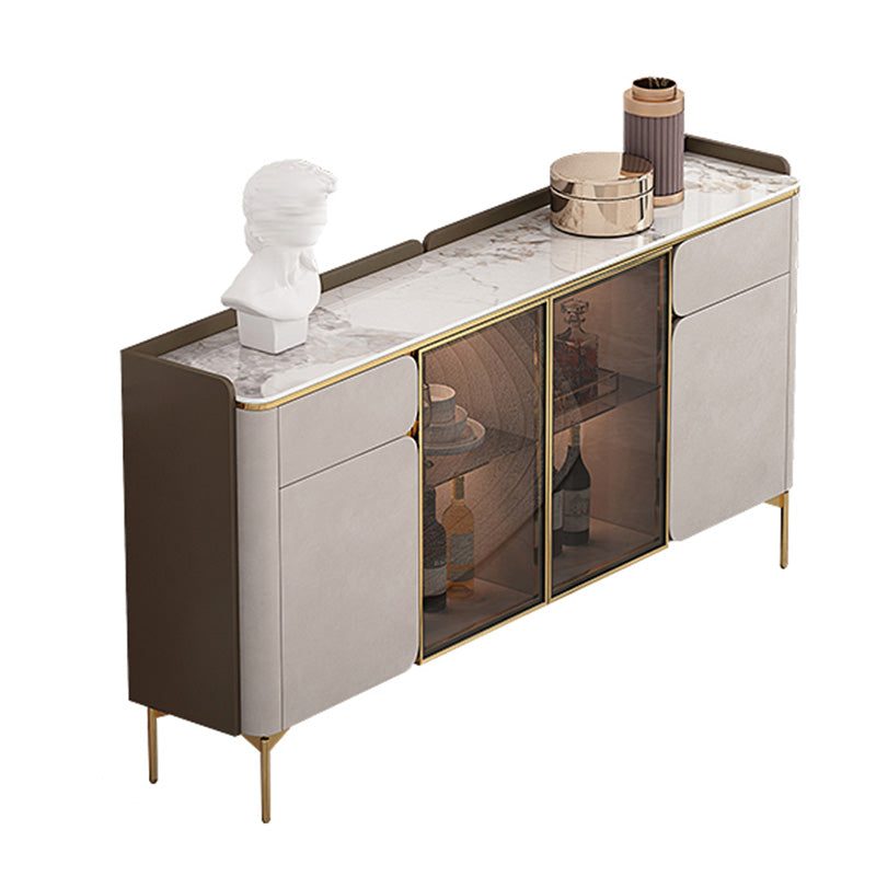 Glam Buffet Sideboard Cabinets Dining Buffet with LED Lights for Living Room