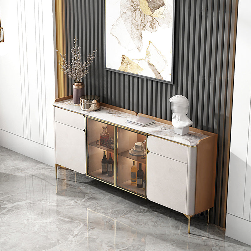 Glam Buffet Sideboard Cabinets Dining Buffet with LED Lights for Living Room