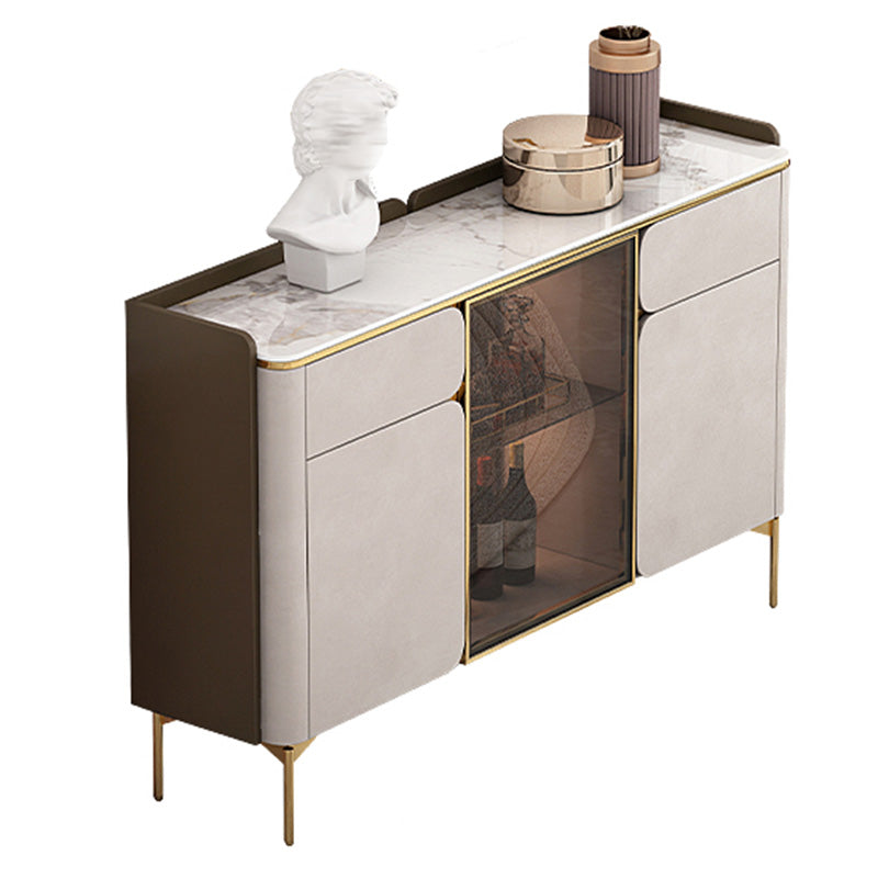 Glam Buffet Sideboard Cabinets Dining Buffet with LED Lights for Living Room