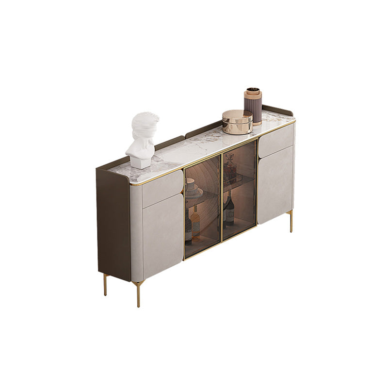 Glam Buffet Sideboard Cabinets Dining Buffet with LED Lights for Living Room