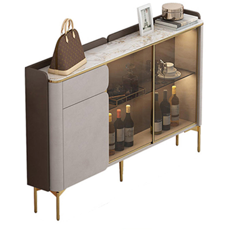 Glam Buffet Sideboard Cabinets Dining Buffet with LED Lights for Living Room