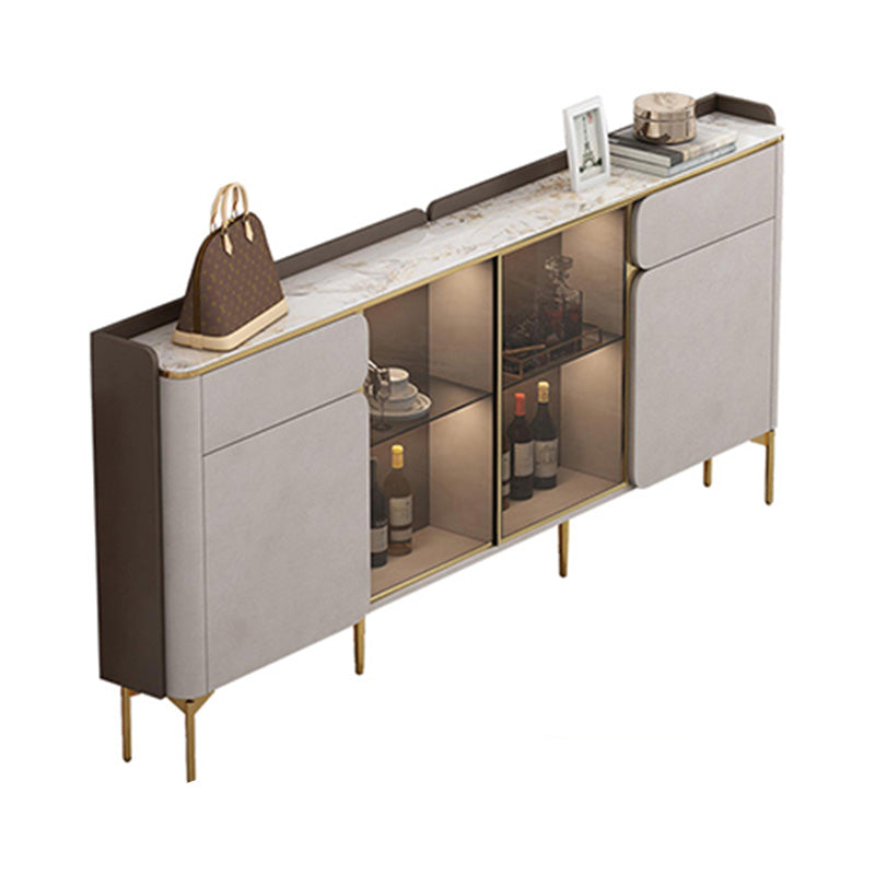 Glam Buffet Sideboard Cabinets Dining Buffet with LED Lights for Living Room