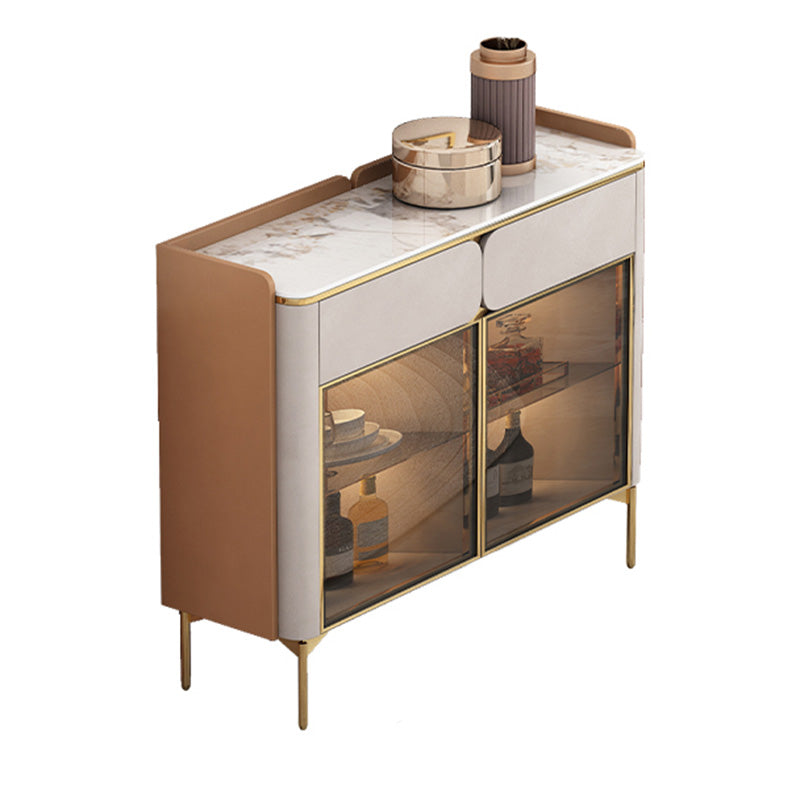 Glam Buffet Sideboard Cabinets Dining Buffet with LED Lights for Living Room